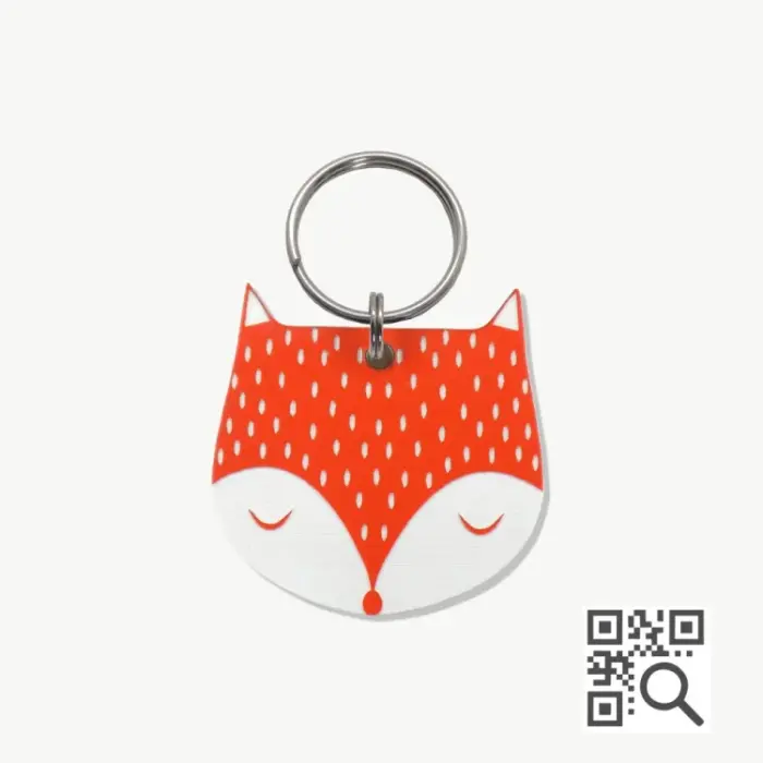 Tag de Identificação Pet com QR Code Fox - Petscan - Imagem 1