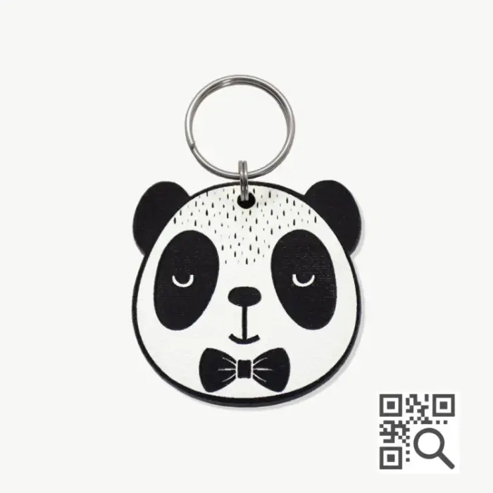 Tag de Identificação com QR Code Panda - Petscan - Imagem 1