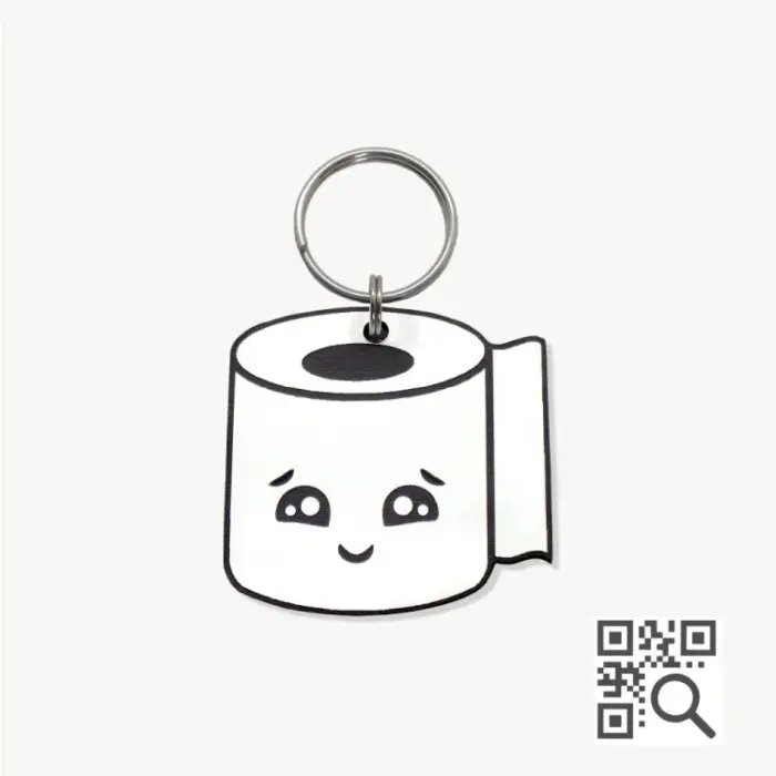 Tag de Identificação com QR Code Papel Higiênico - Petscan - Imagem 1