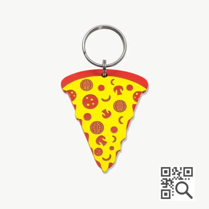 Tag de Identificação com QR Code Pizza - Petscan - Imagem 1
