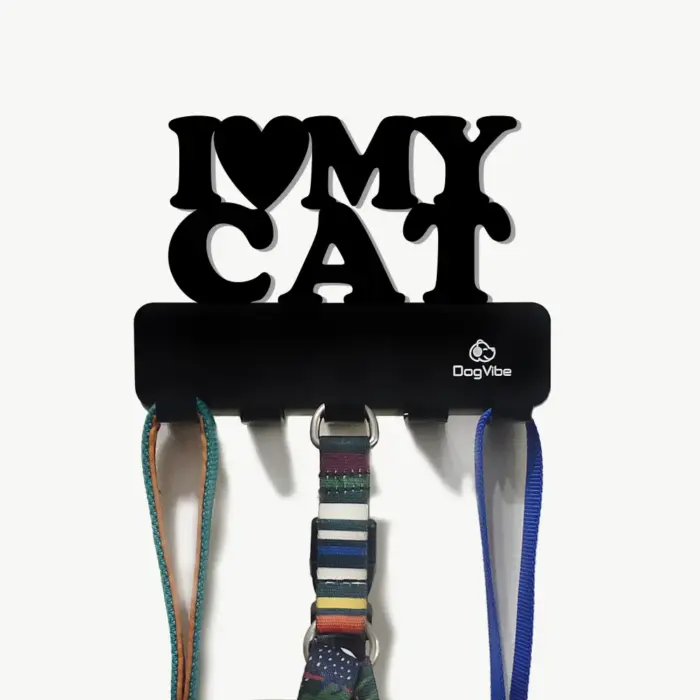 Porta Coleiras e Guias I Love My Cat - Imagem 1